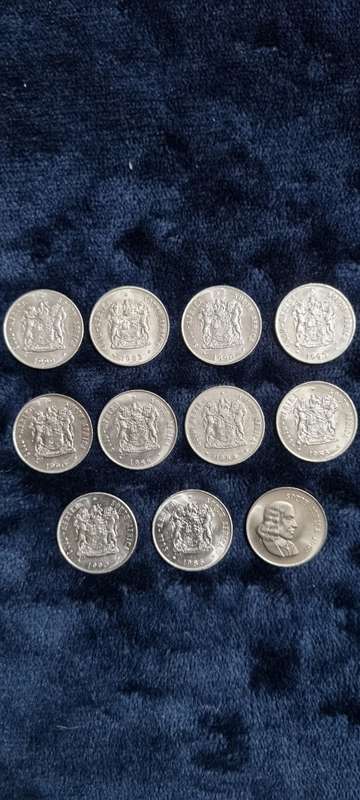 31 Old South African coins
