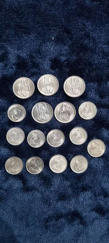 31 Old South African coins