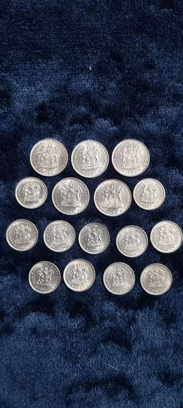 31 Old South African coins