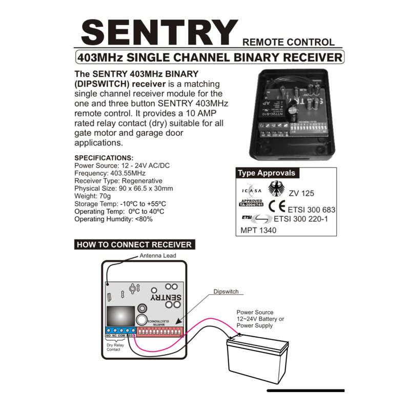 Sentry Binary Receiver