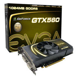 EVGA GeForce GTX 560 1024MB DDR5 GPU 810Mhz Sli Ready!!!