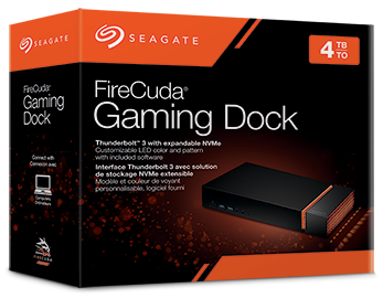 Seagate Firecuda Gaming Dock 4TB External Hard Drive  Thunderbolt 3