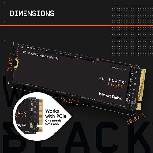WD_BLACK 2TB SN850 NVMe Internal Gaming SSD - Gen4 PCIe, M.2 2280