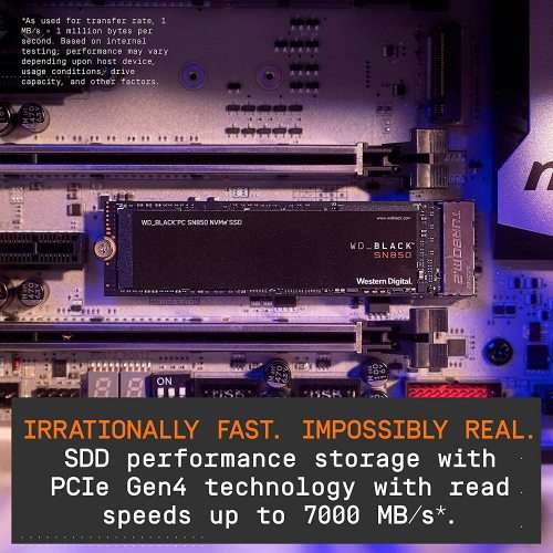 WD_BLACK 2TB SN850 NVMe Internal Gaming SSD - Gen4 PCIe, M.2 2280
