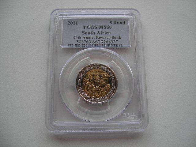## 2011 SARB 90th Anniversary R5 PCGS MS66 ## starting @ R1 w/ NO RESERVE ##