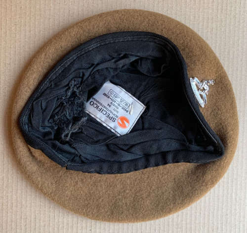 Cadet Corps Beret - Specifico brand, size 54 - with small chrome Cadet Corps badge