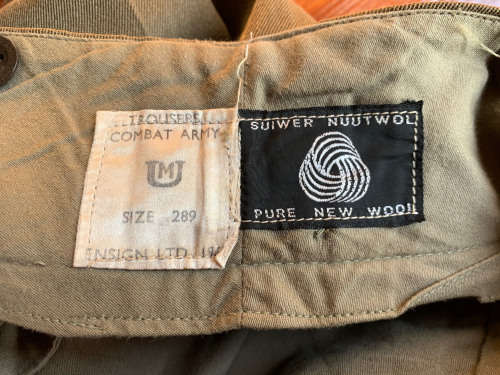 4 SA Infantry cloth shoulder patches on sleeves - Bunny jacket and trousers. Sizes in pics.