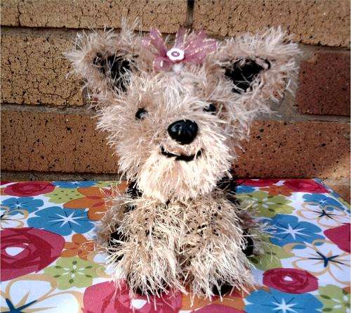 Cute Yorkie, handmade crocheted amigurumi