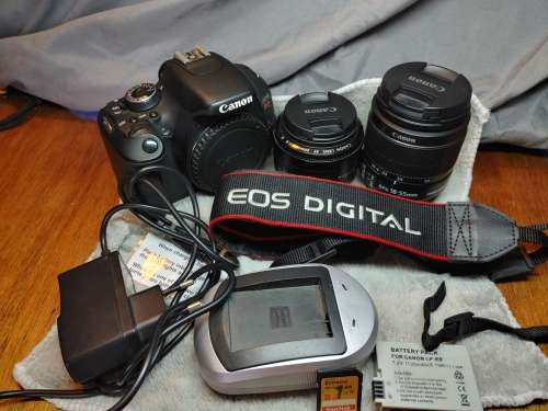 Canon EOS T3i (EOS 600D) + 18-55mm + 50mm + Voyager Prestige