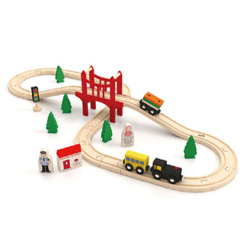 Wooden Train Set Figure 8 | 37 Pcs