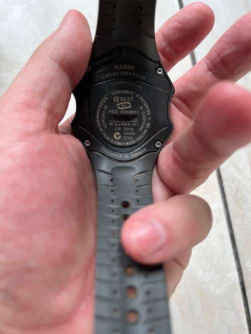 Polar RS800, strap, pedometer, USB connector, manuals, pouch