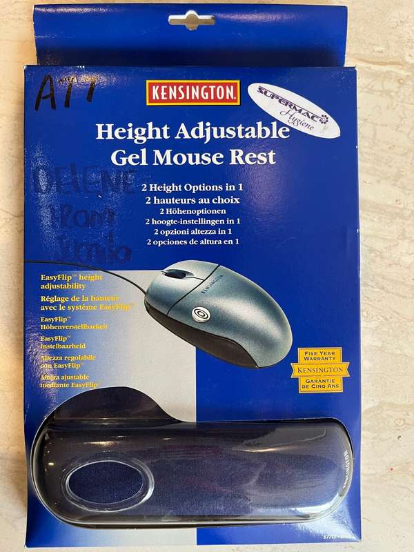 Kensington Height Adjustable Gel Mouse Pad Black
