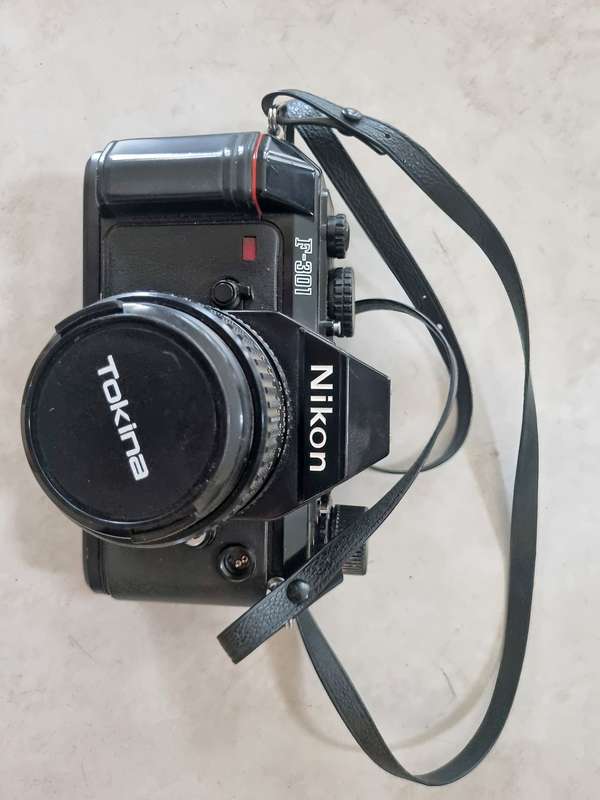 Vintage Nikon F-301 Camera + Tokina 28mm f/2.8 lens