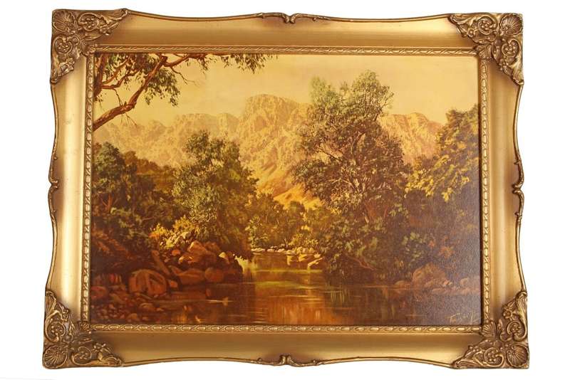 Antique Tinus de Jongh painting/print + Frame