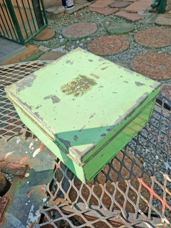 Vintage Mint Green Bread Bin