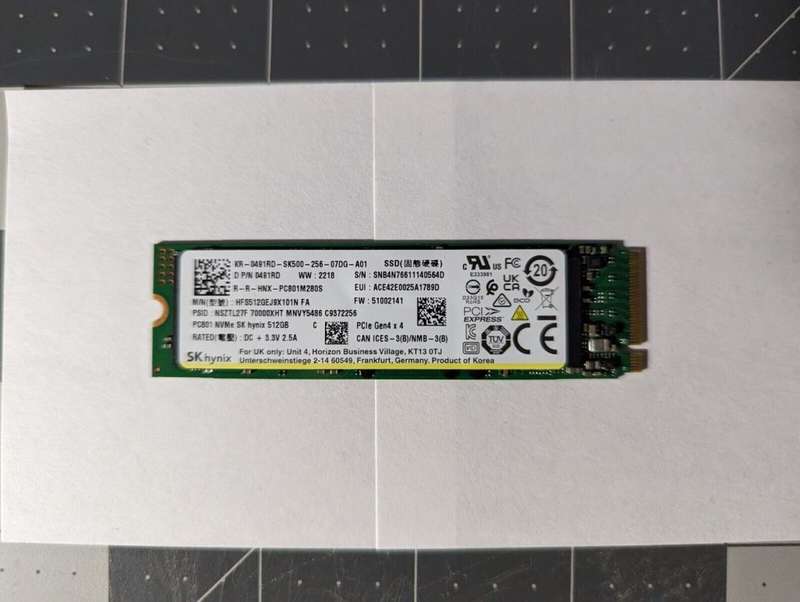 SK Hynix PC801 512GB M2 PCIe Gen4 x4 NVME OEM SSD
