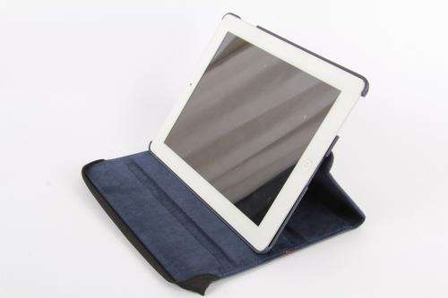 Blue - 360 Rotation Leather Case Cover Folio for Ipad 2