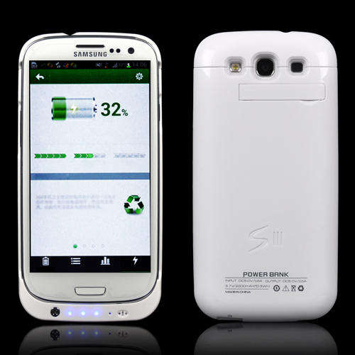 Samsung Galaxy S3 - Power Bank Case - 3200mAh - Backup!! - WHITE