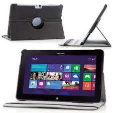 Black - 360 Rotating Leather Case Cover For Samsung ATIV Smart PC Pro XE700T1C 700T 11.6" Win8