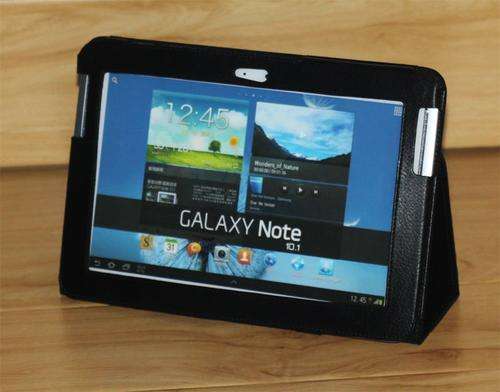 Galaxy Note 10.1 N8000 - Black LEATHER Folio Case