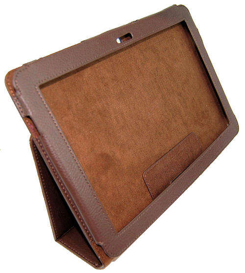 Samsung Galaxy Tab 10.1v P7100 Brown LEATHER Folio Case