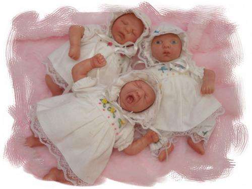 Reborn Baby *Triplets* 6" Minis - 3 Dollops of Love by Destiny's Angels