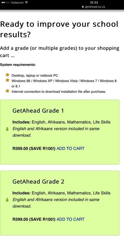 GetAhead Primary School Revision Grades 1-7 CD's