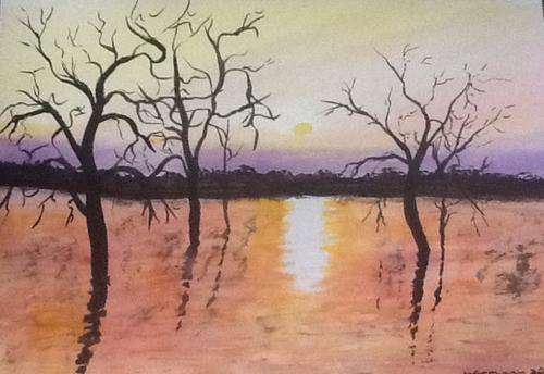 Sunset on the lake