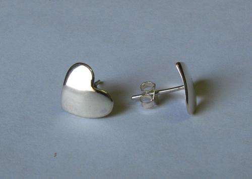 Handcrafted Heart shaped Stud Earrings.