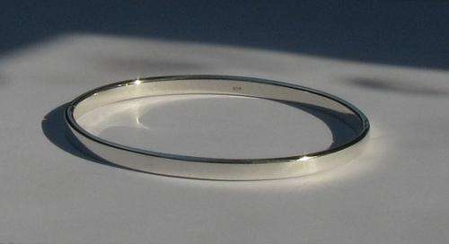 Sterling silver Hinged Bangle.  Solid 925 silver.