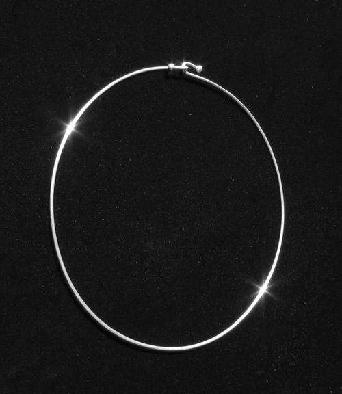 Plain sterling silver choker