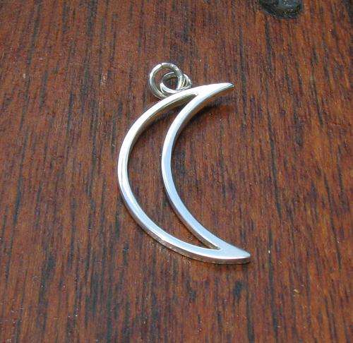 Sickle Moon Pendant in Sterling Silver
