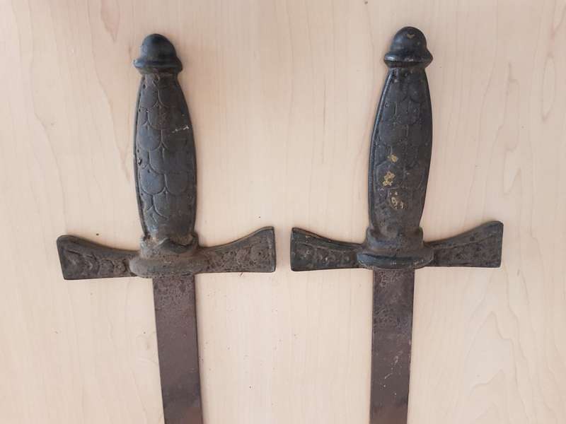 Lot of Medieval Styled Steel Wall Hanging Decor Items Longest 80cm
