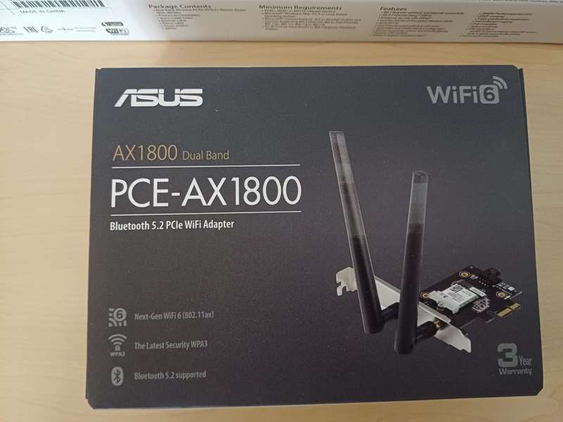 Wifi Network Combo D-Link Wifi Router and Asus Wifi Adapter PCE-AX1800 WLan Network Card (New)