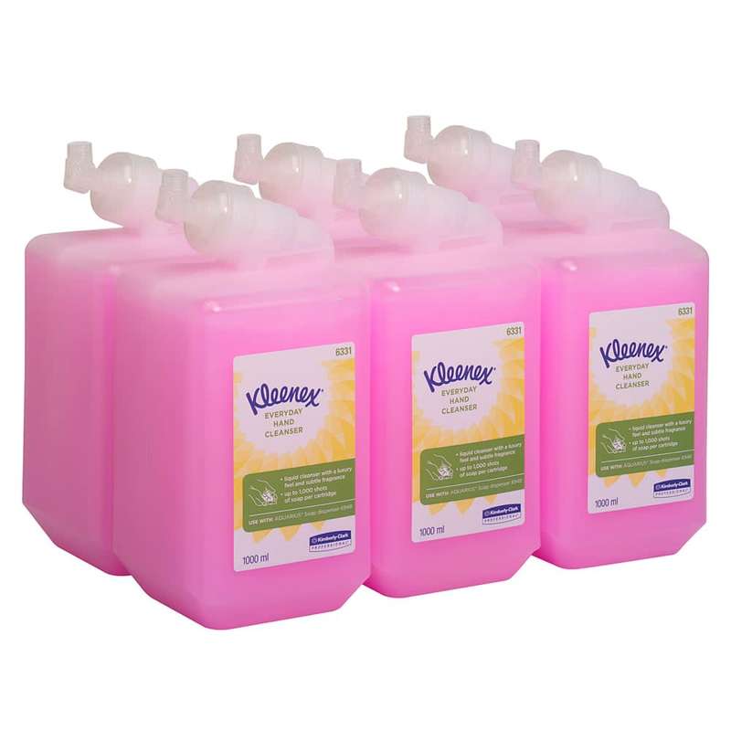 Kleenex® Everyday Use Hand Cleanser 6331 - Pink Hand Wash - 6 x 1 Litre Hand Wash Refills