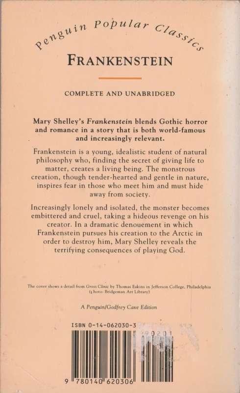 Frankenstein by Mary Shelley