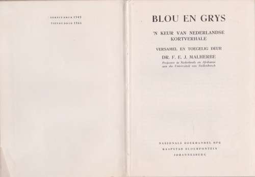 Blou en Grys deur F. E. J. Malherbe