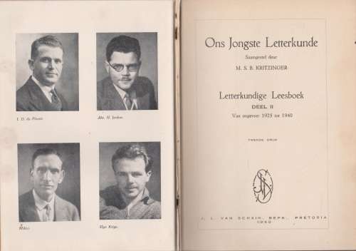 Ons jongste letterkunde, saamgestel deur M. S. B. Kritzinger