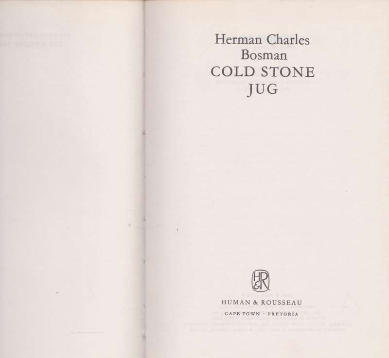 Cold Stone Jug by Herman Charles Bosman