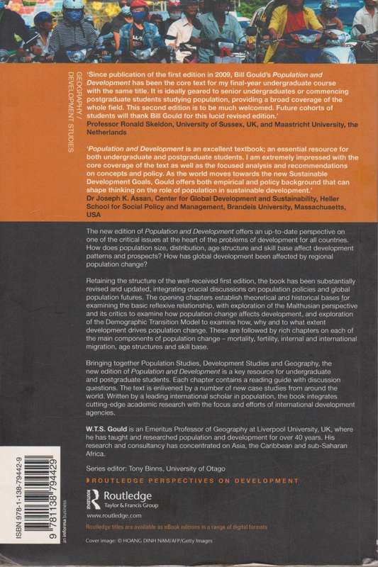 Population and Development (Second edition) by W.T.S. Gould