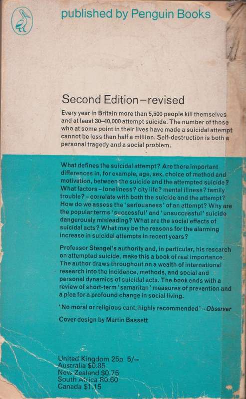 Suicide & Attempted Suicide by Erwin Stengel