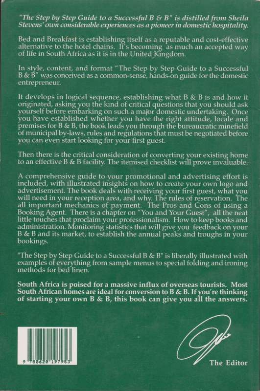 The step by step guide to a successful B&B by Sheila Stevens