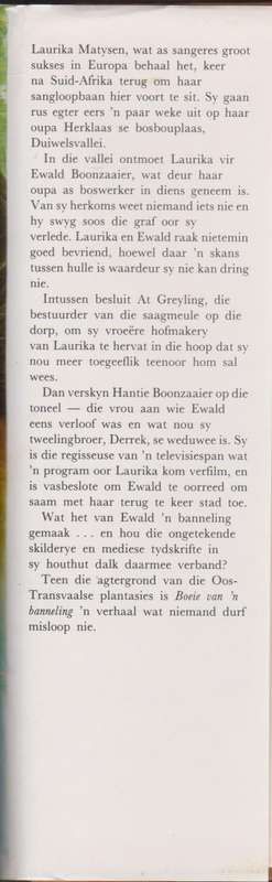 Boeie van 'n banneling deur Christo van der Merwe