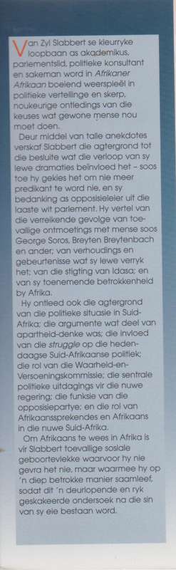 Afrikaner Afrikaan deur Van Zyl Slabbert