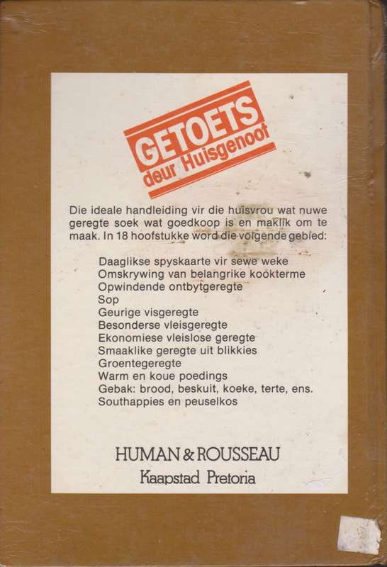 Huisgenoot se Wenresepte 1 deur Annette Human
