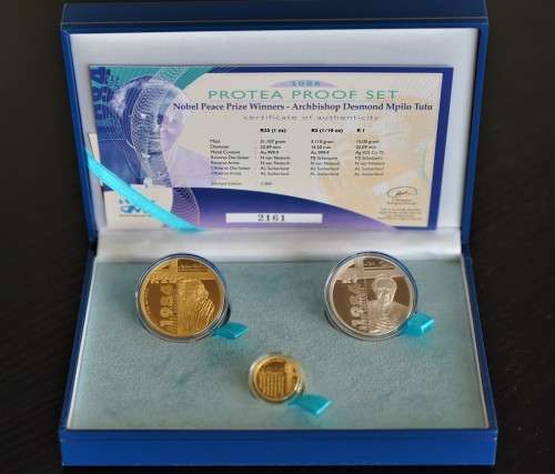 2006 Desmond Tutu Nobel Peace Prize Gold Coin Set