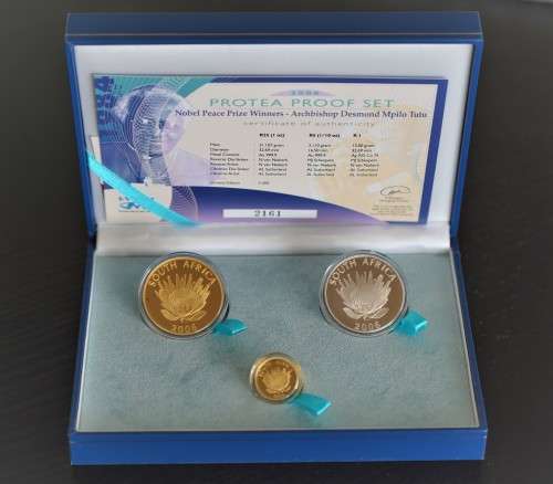 2006 Desmond Tutu Nobel Peace Prize Gold Coin Set