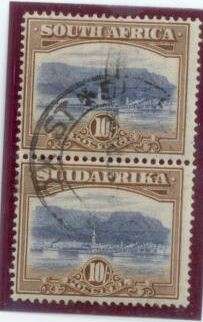 1927 def High quality 10 shilling vertical pair - SON - never hinged!