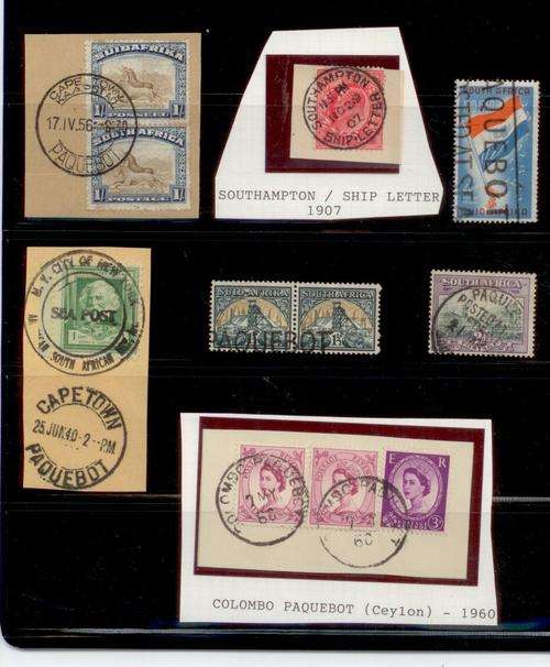 Paquebot - Posted at Sea! High quality collection with wonderful SON cancels!