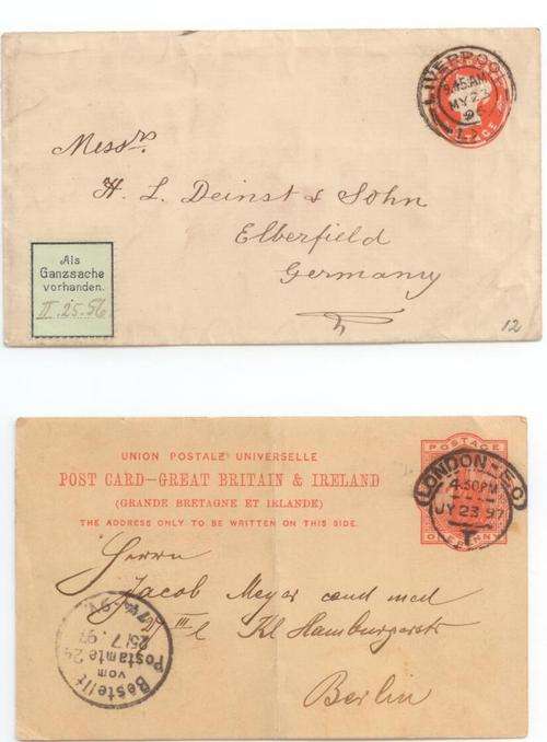 Postal history - 19th C Victorian Covers & Cards - fantastic condition!